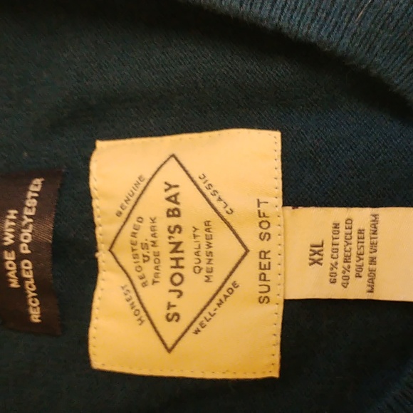 Dark Teal 2XL men's sweater. - Picture 3 of 4